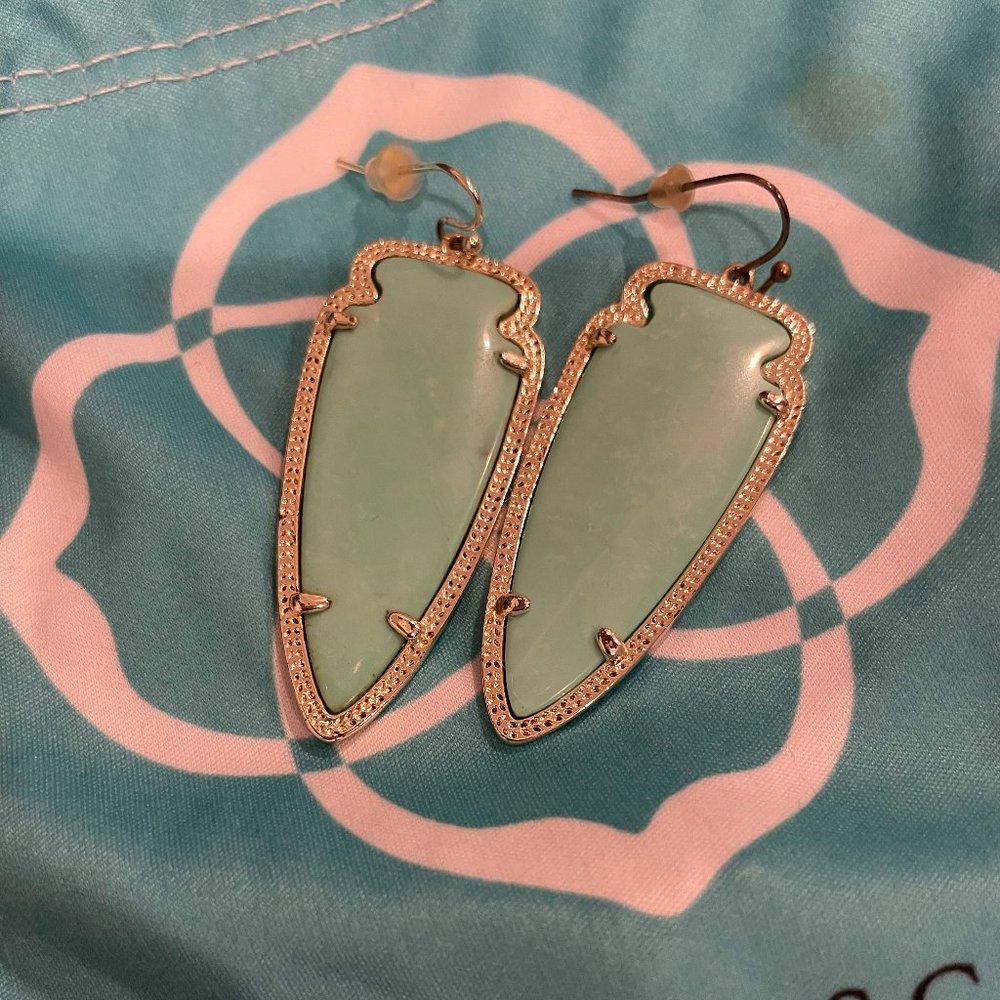 Kendra Scott Teal Arrowhead Earrings